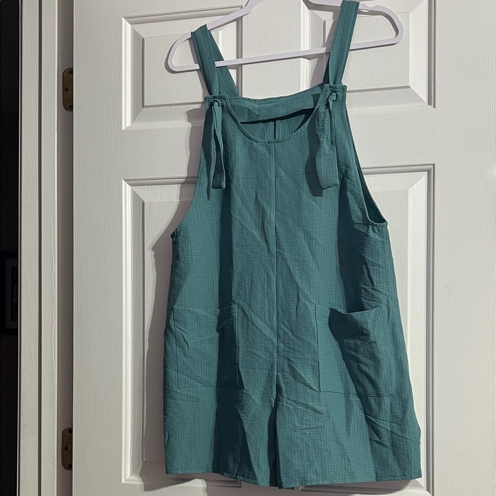 Teal Sleeveless Jumpsuit